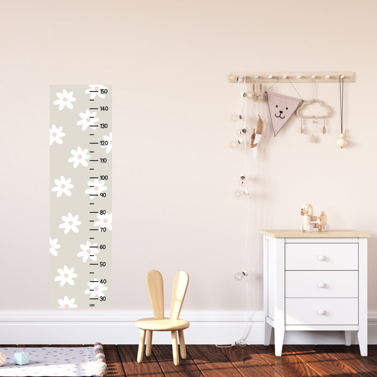 Daisies Height Chart (Various Colours) Stickit Designs