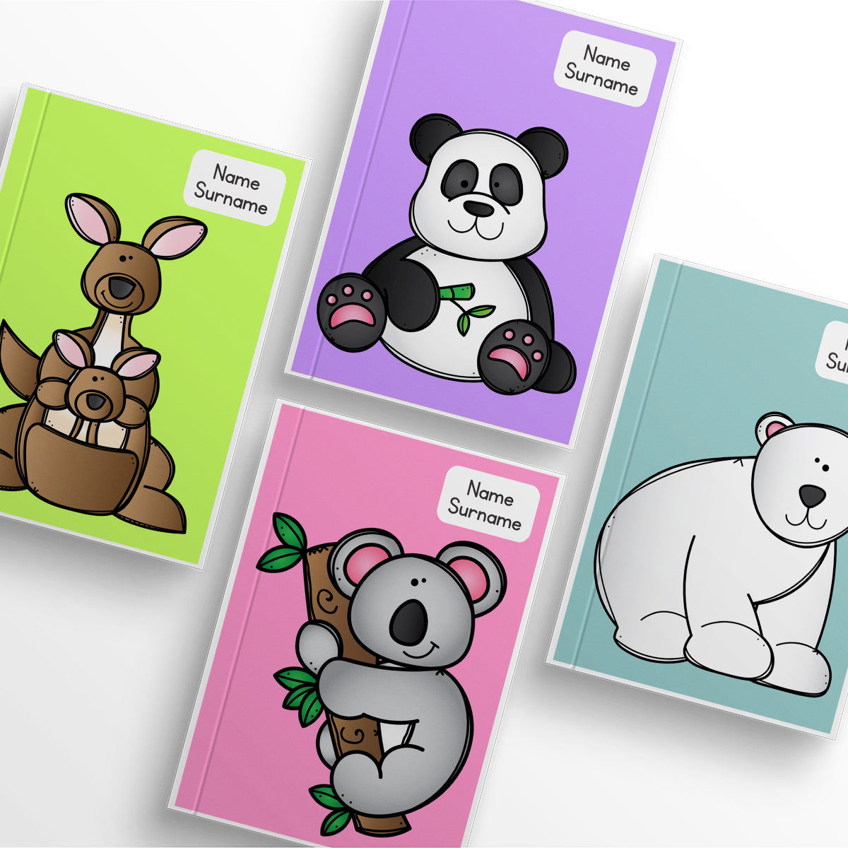 Girl Wild Animals Book Front Covers – Stickit Designs