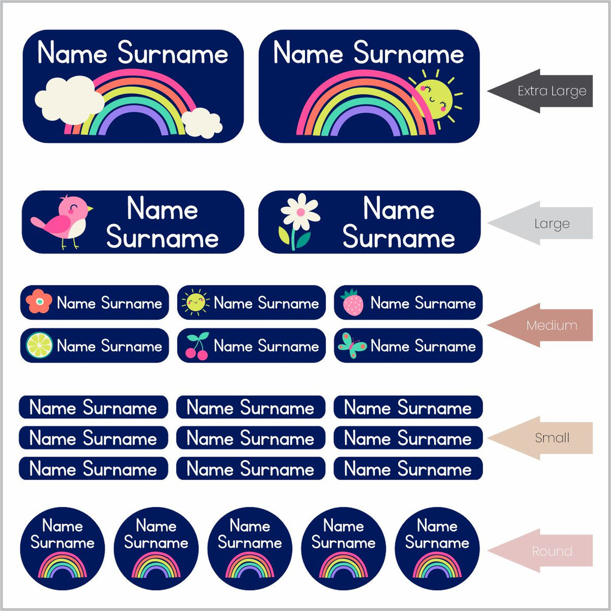 Rainbows Additional Labels – Stickit Designs