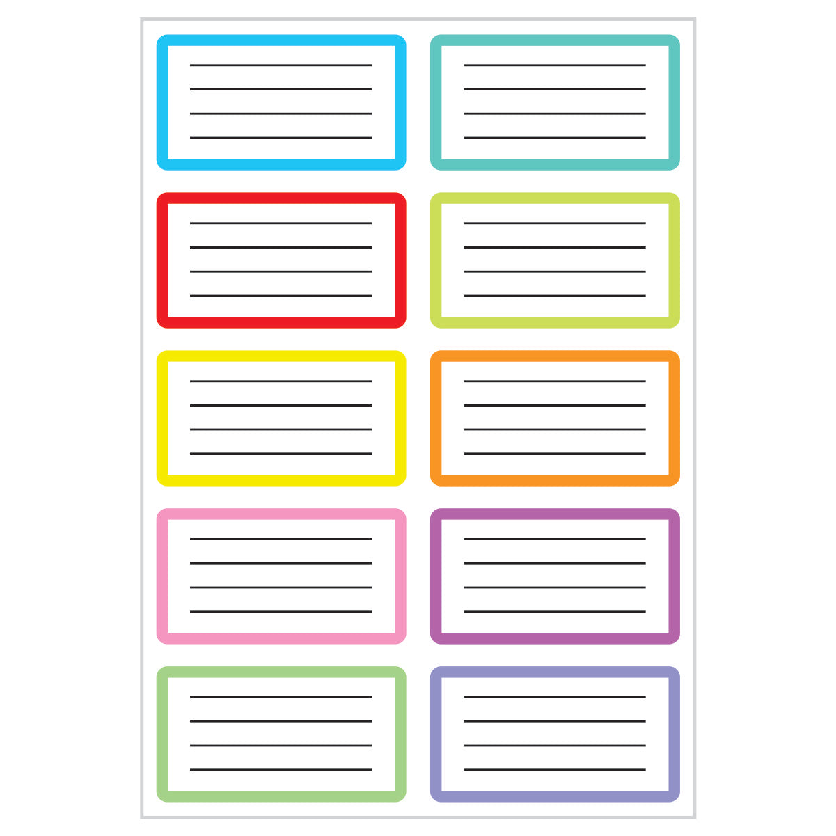 Color Coded Book Labels Multi-Colour Book Labels – Stickit Designs