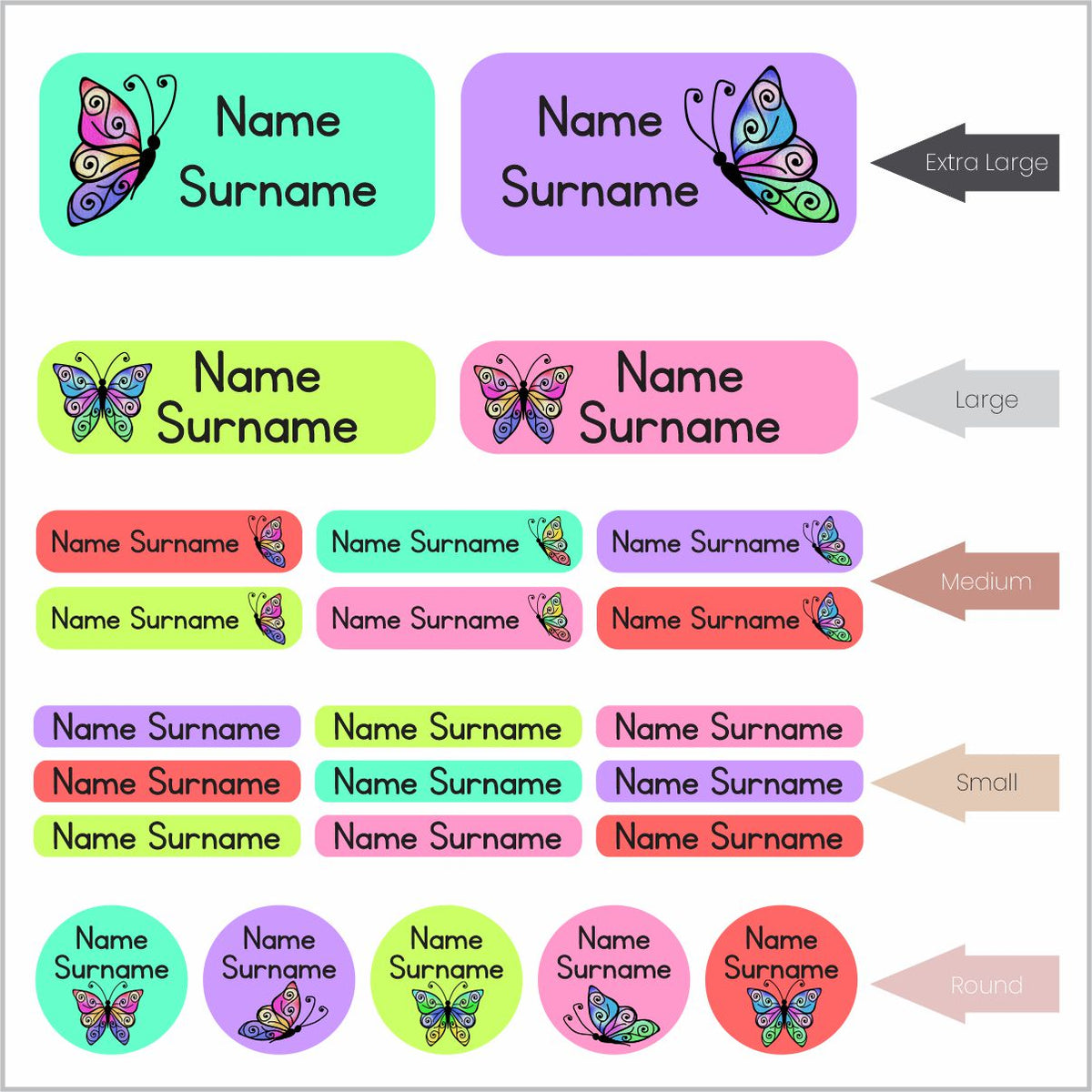 Butterflies Additional Labels – Stickit Designs
