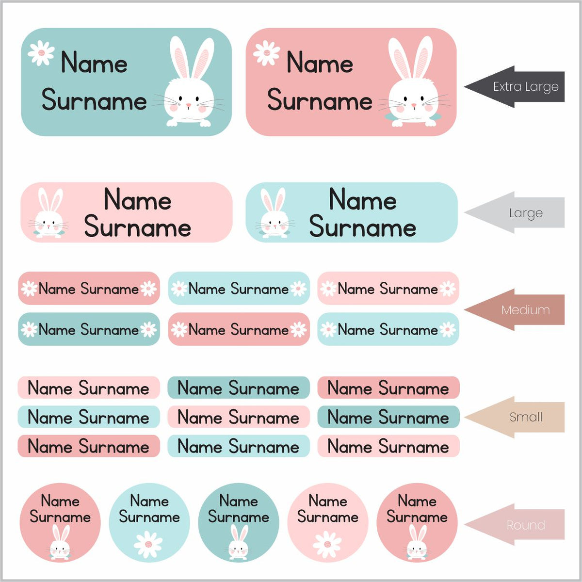 Bunnies Additional Labels – Stickit Designs