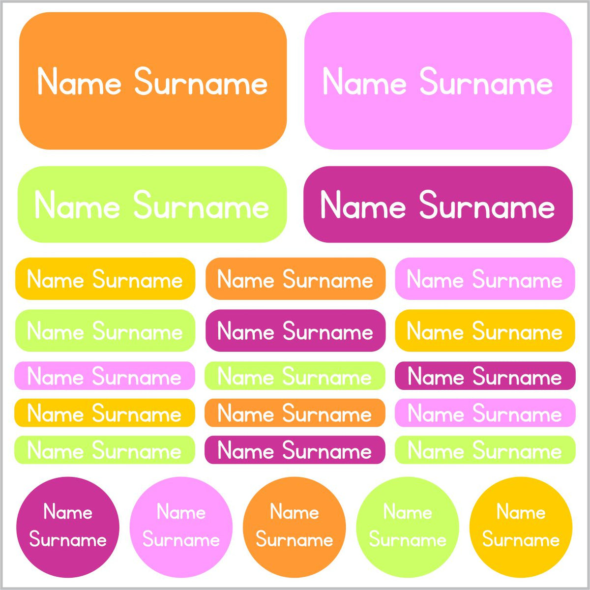 Summer Colours Labels – Stickit Designs