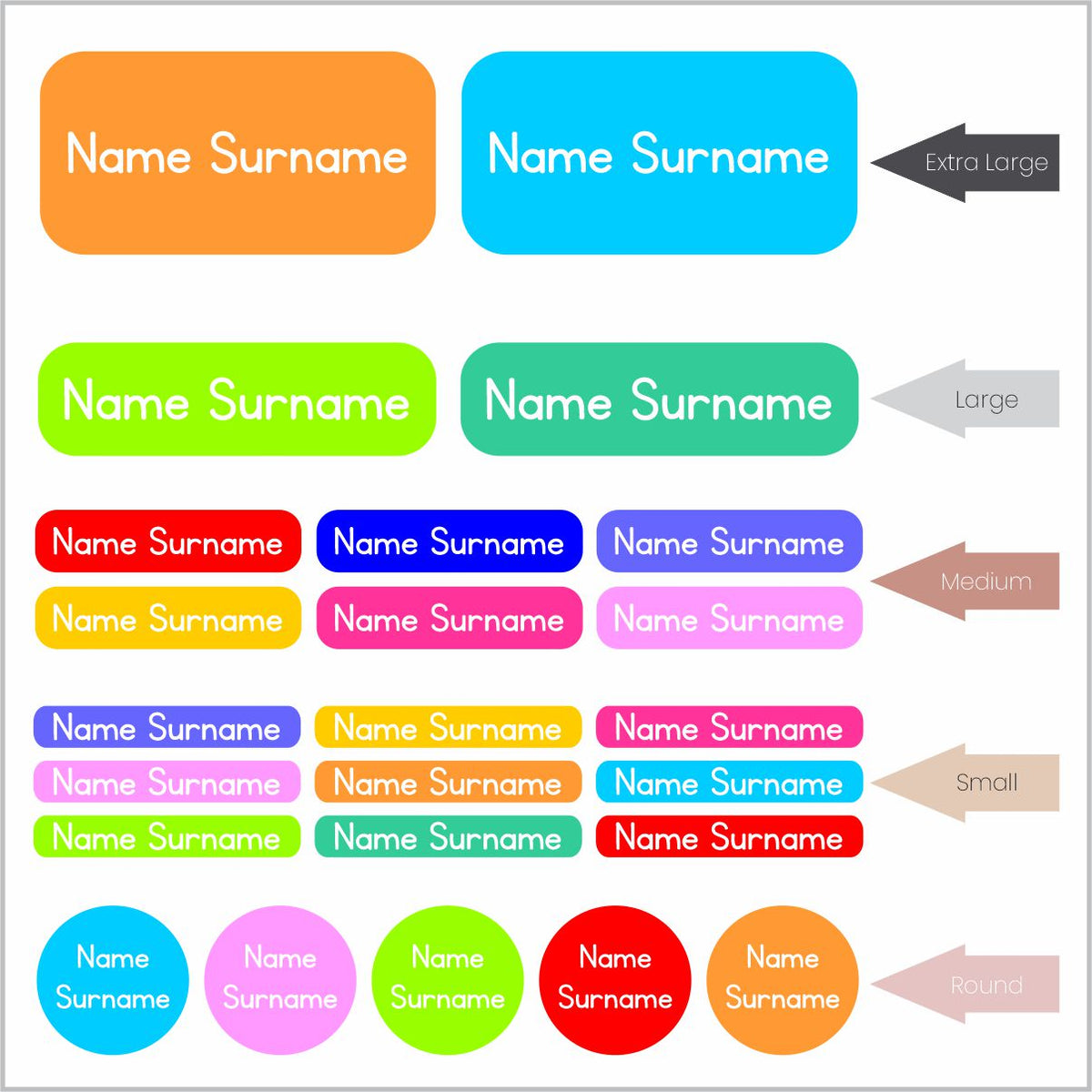 Multi-Colour Additional Labels – Stickit Designs