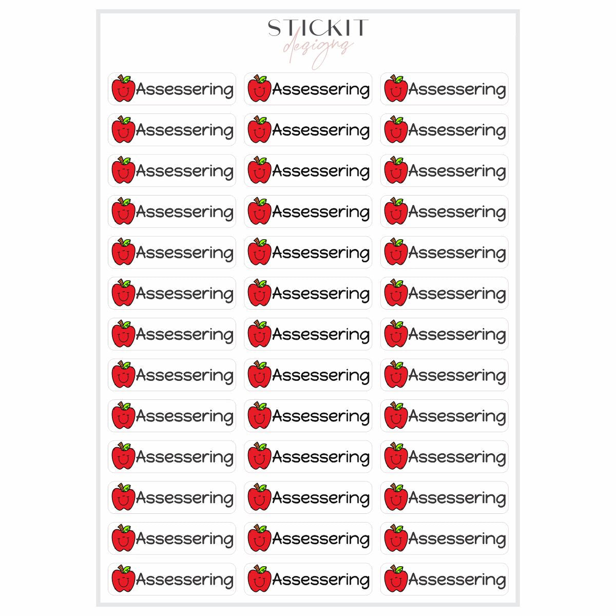 Assessment Stickers (Various Languages) – Stickit Designs