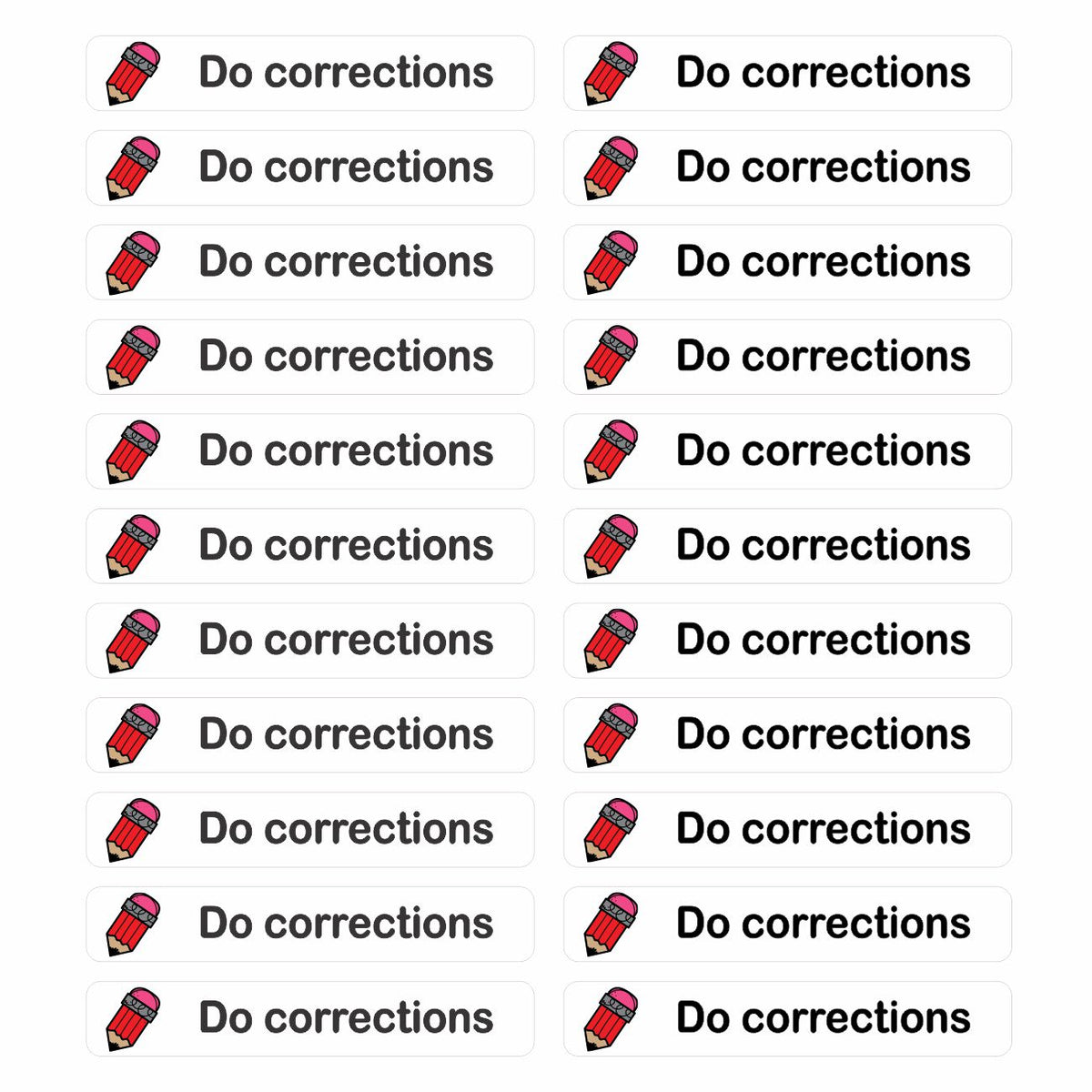 Corrections Stickers (Various Languages) – Stickit Designs