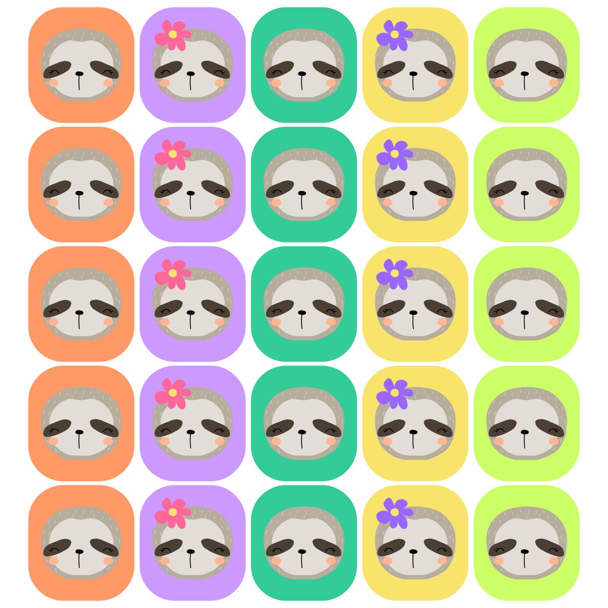 Large Sloth Stickers – Stickit Designs