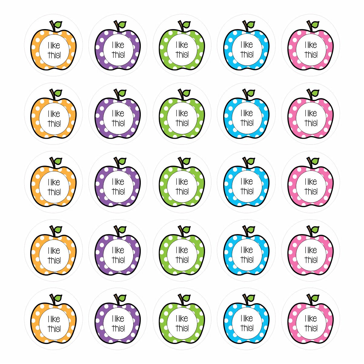 Apple Sticker Label Large Apple Stickers (Various Languages) – Stickit Designs