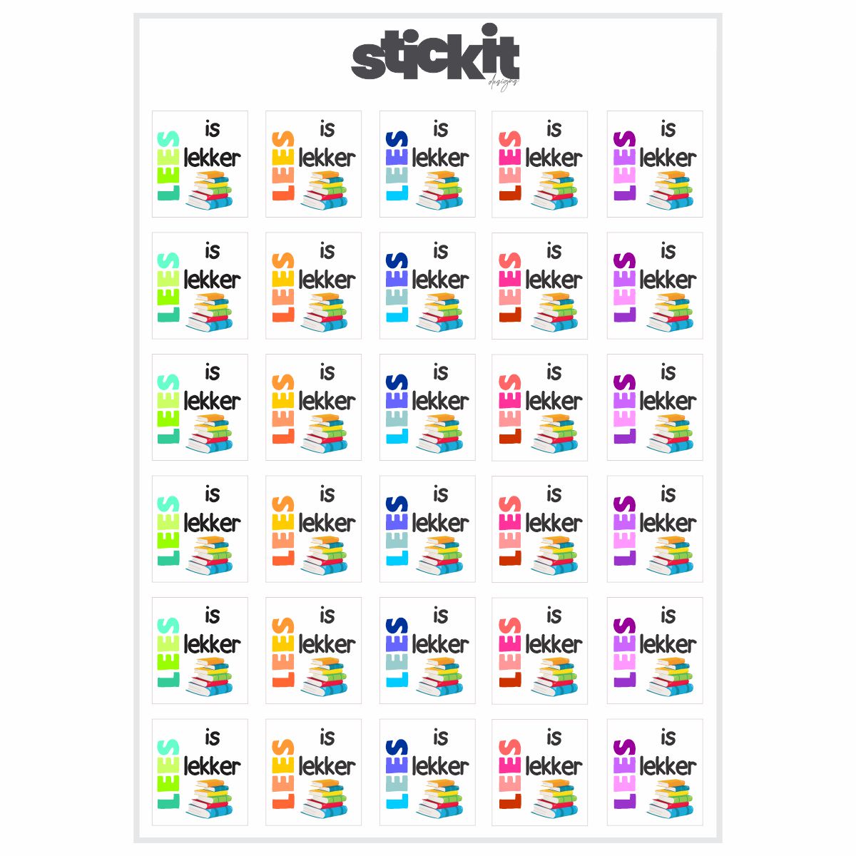 Language Sticker Label Large Reading Stickers (Various Languages) – Stickit Designs