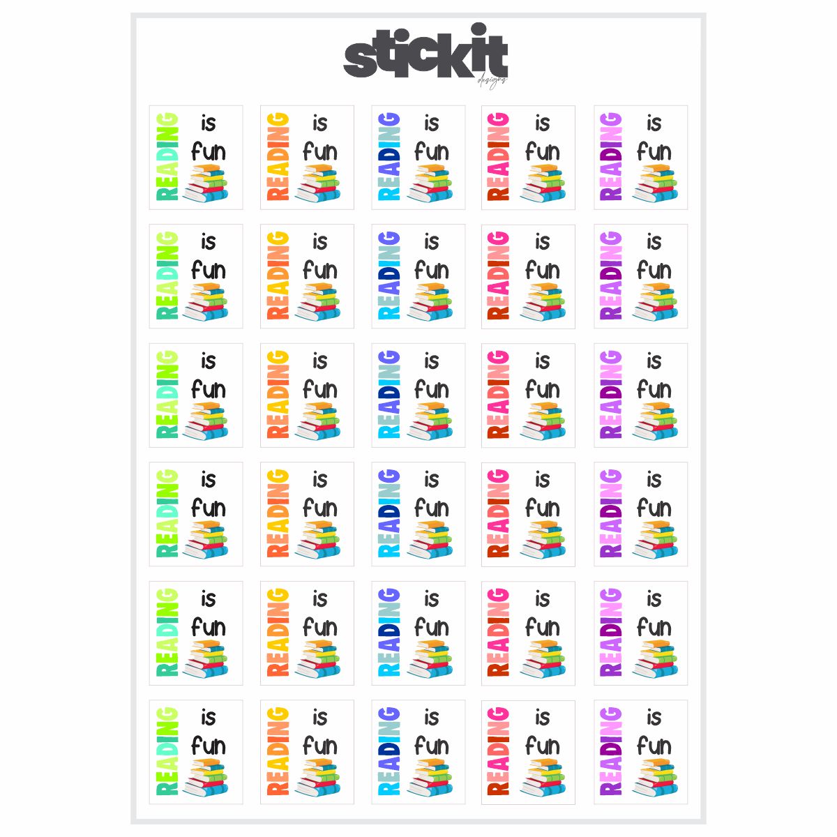 Language Sticker Label Large Reading Stickers (Various Languages) – Stickit Designs