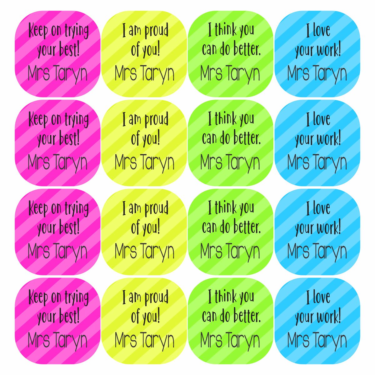 Language Week Stickers Personalised Coloured Stickers (Various Languages) – Stickit Designs